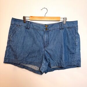 Limited Edition Gap Jeans Chambray Denim Shorts Size 16 Y2K Lightweight Casual